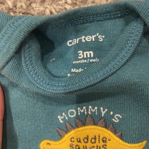 Carter’s 2 pack dinosaur onesies - Picture 2 of 3